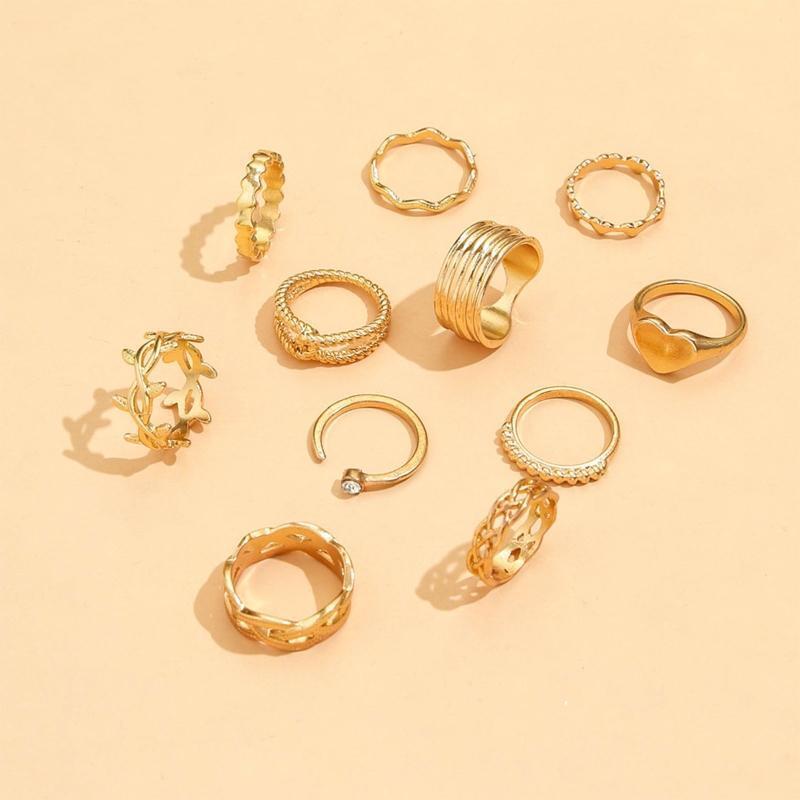11xAdjustable Open Rings Stackable Thumb Joint Ring for Women Teen Girl Jewelry