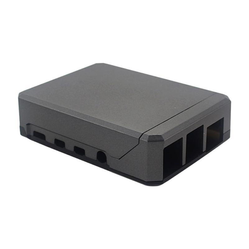 Raspberry Pi 4 Case Aluminum Metal Shell Sliding Magnetic Cover Passive Cooling