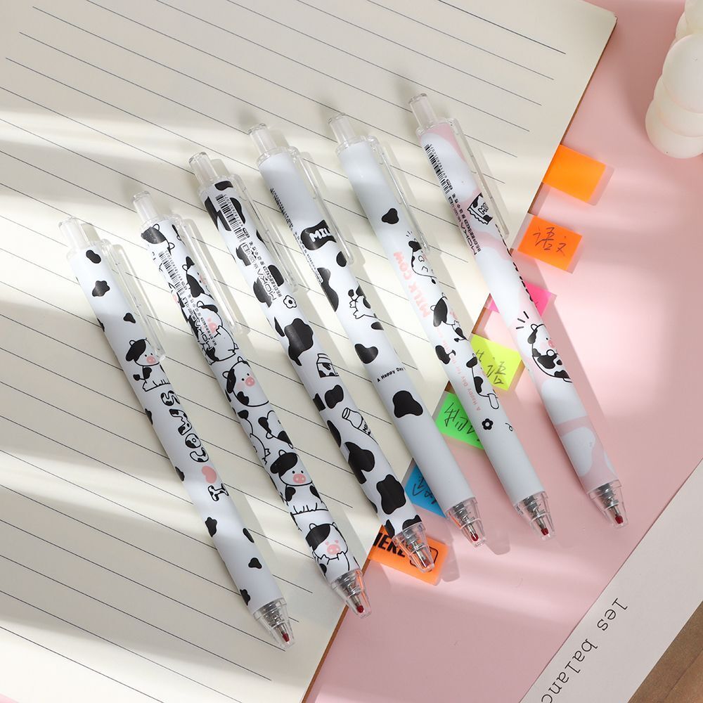 Writing Pen Cute I love Milk Office School Stationery Cows Pattern Gel Pen