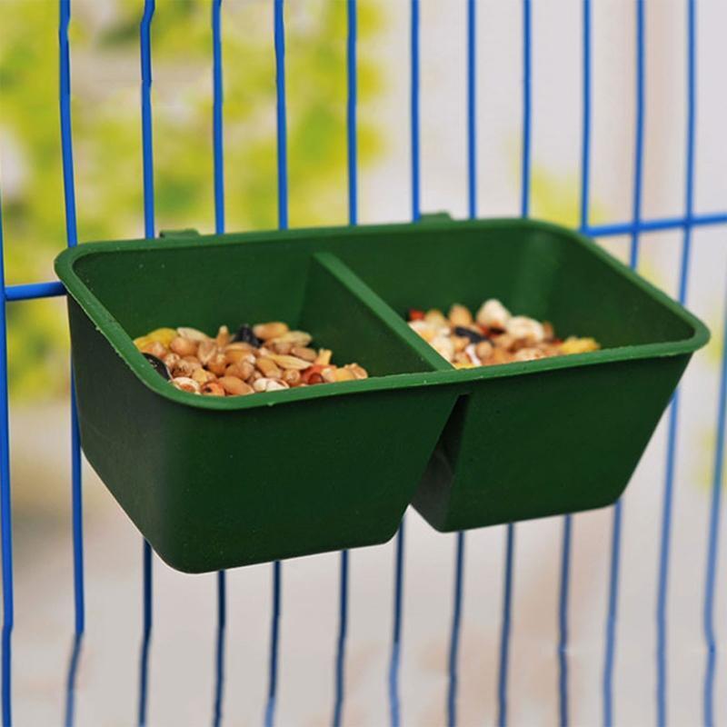 Pigeon Water Cup Hanging Feeding Bowl Conjoined 2 Cups Design for Chicken Quail