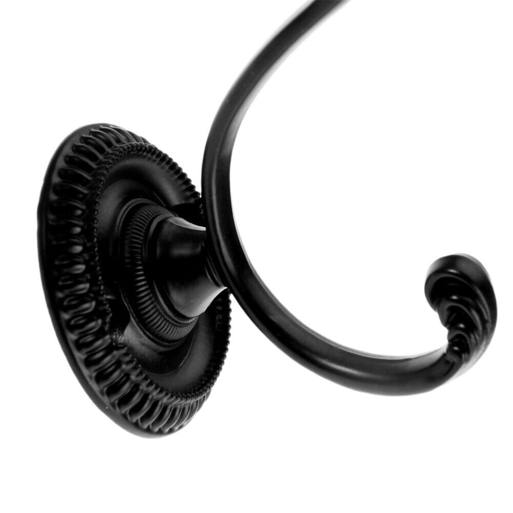 Black Hat Coat Clothes Towel Wall Door Hooks Hangers Organizer Bathroom Holder