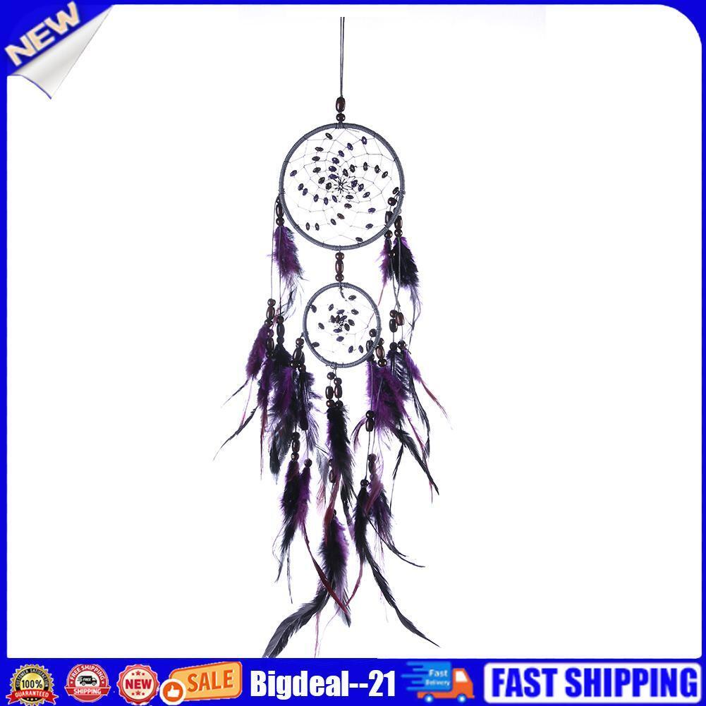 Purple Feather Dream Catcher Feathers Wall Hanging Home Car Decor Ornament