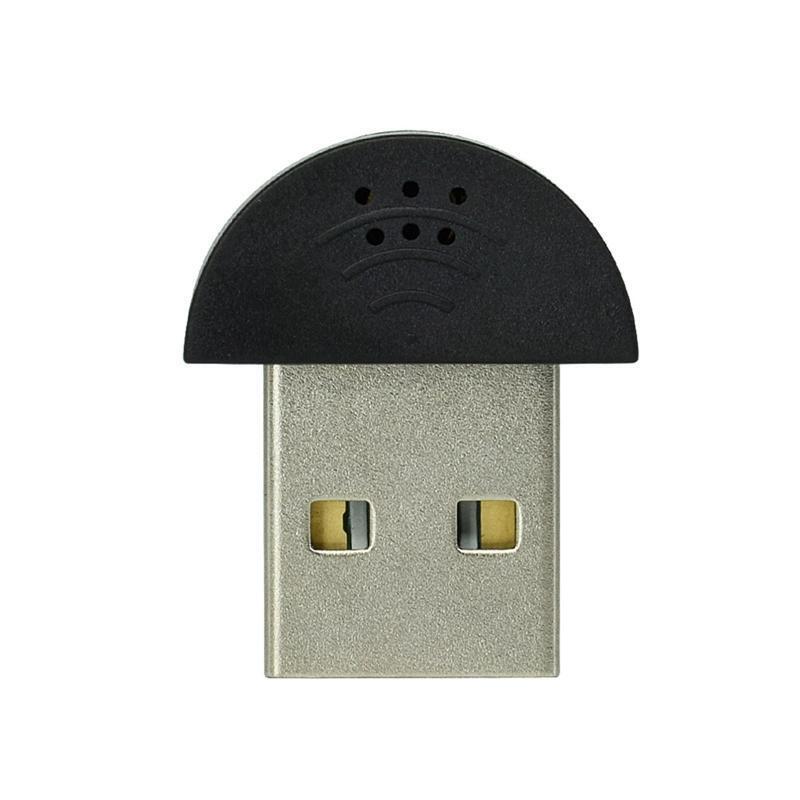 USB Mic Audio Adapter Microphone Portable Studio Speech for Laptop Notebook