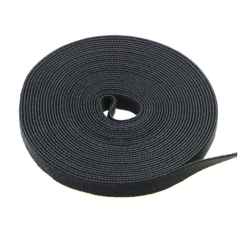 Black Sew On Hook & Loop Tape Fastening Nylon Fabric Tape 0.8-inch Wide Industry