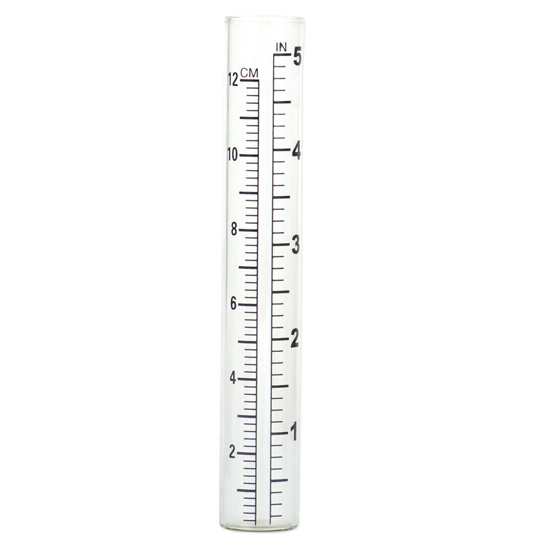 5" Capacity Glass Rain Gauge Tube Rainfall Measure Pipe Outdoor Home Garden Li