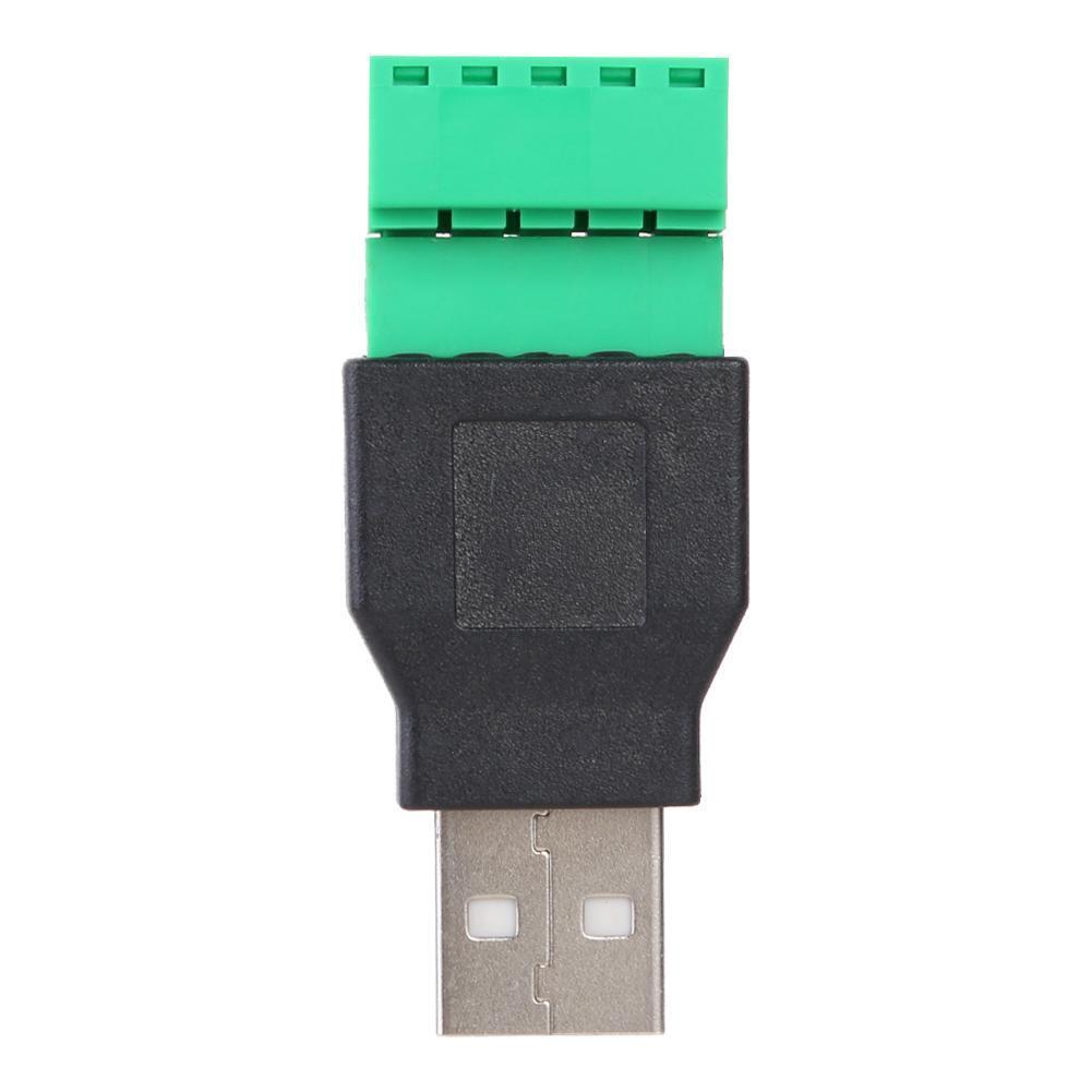 USB2.0 Male to 5pin Screw Terminal Connector Apdater with Shield Connector