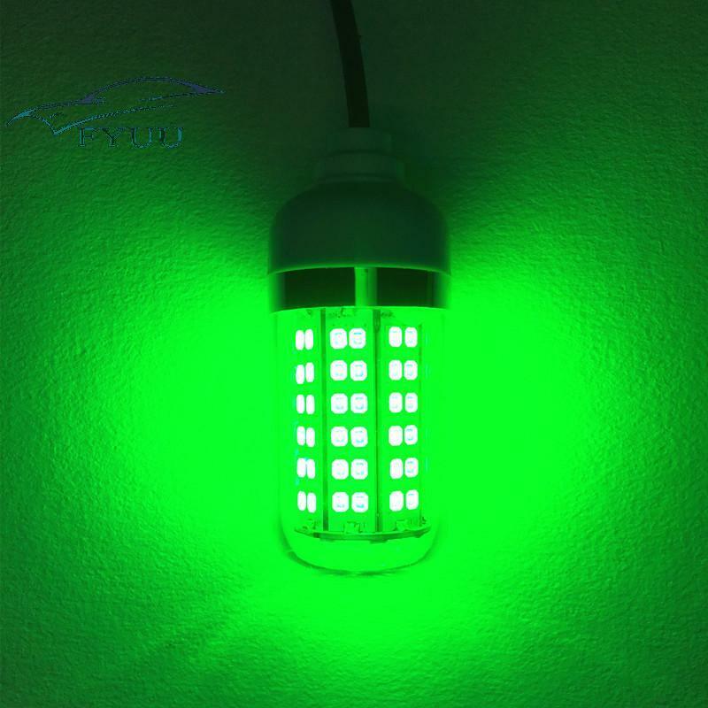Underwater 108 Green LED Fishing Light Submersible Fishing Lamp 360 Degree View