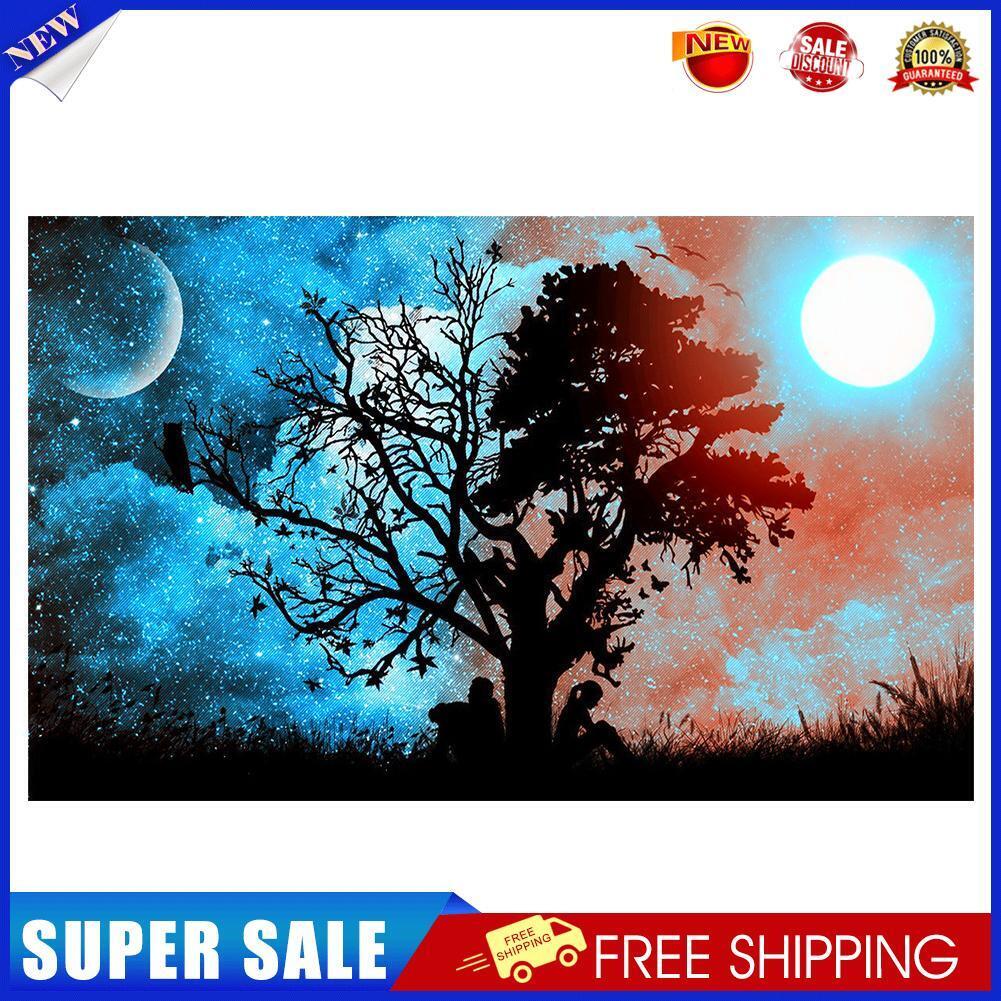 Moonlight Tree Full Drill Round Diamond Painting Needlework Cross Stitch