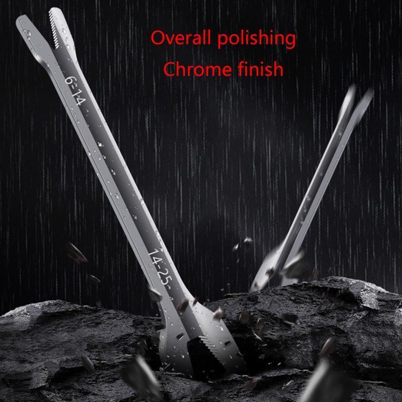 All-in-1 Steel Wrench Metric 6mm - 25mm Less Effort Spanner Non Slip for Repair