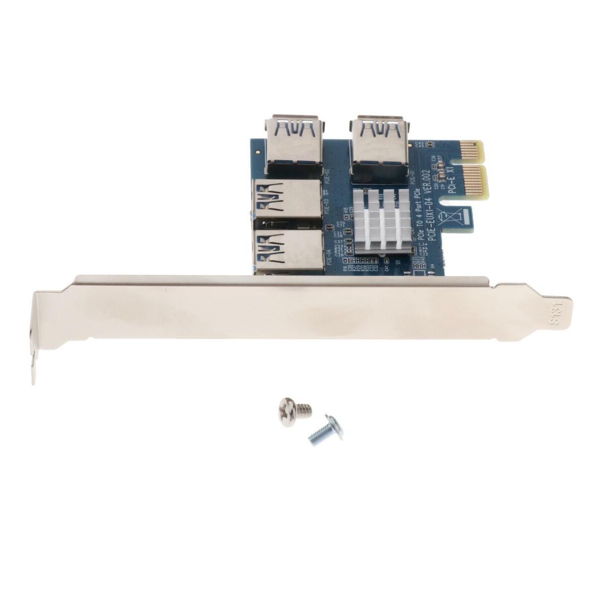 1 to 4   Riser Card  1X to 4 USB 3.0  Adaptor Board