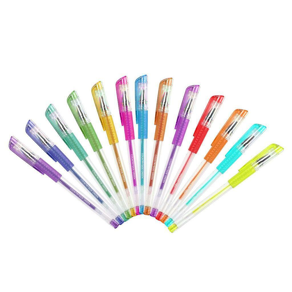 shamjina 121x Glitter Gel Pens Refills Marker For Coloring Books Drawing