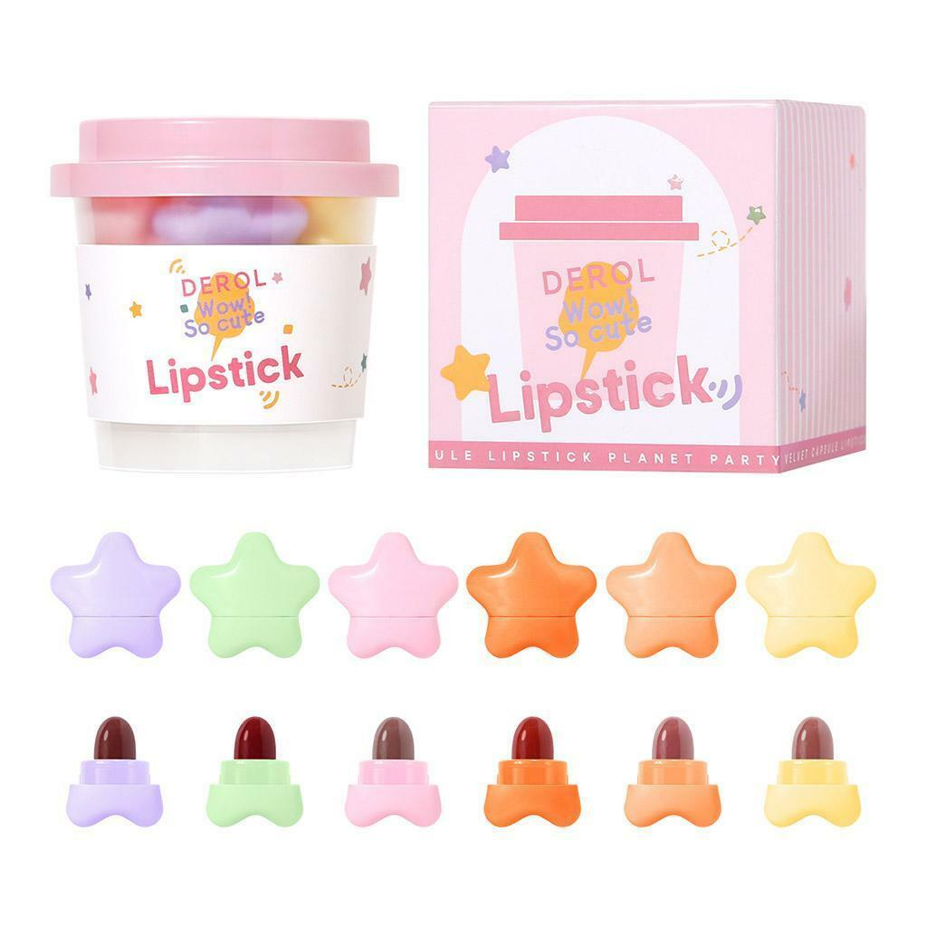 Capsule Lipstick Set Cute Waterproof Lip Stick Lip Tint for Cosmetics Girls