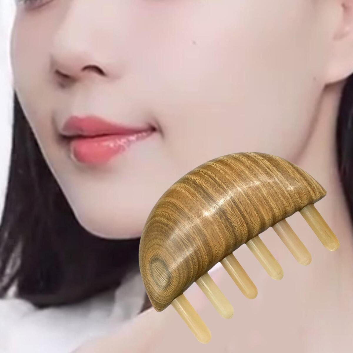 Natural Wood Wide Tooth Massage Hair Comb Head Scalp Massage Anti Static