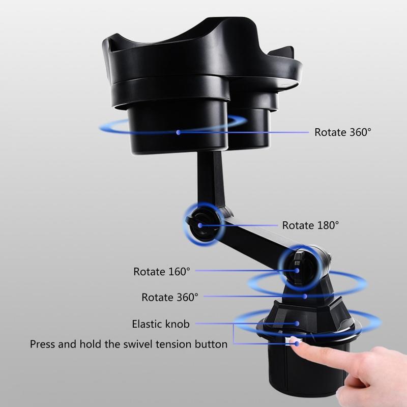 Flexible Cup Holder Expander Adapter Center Console Tray Organizer Holder
