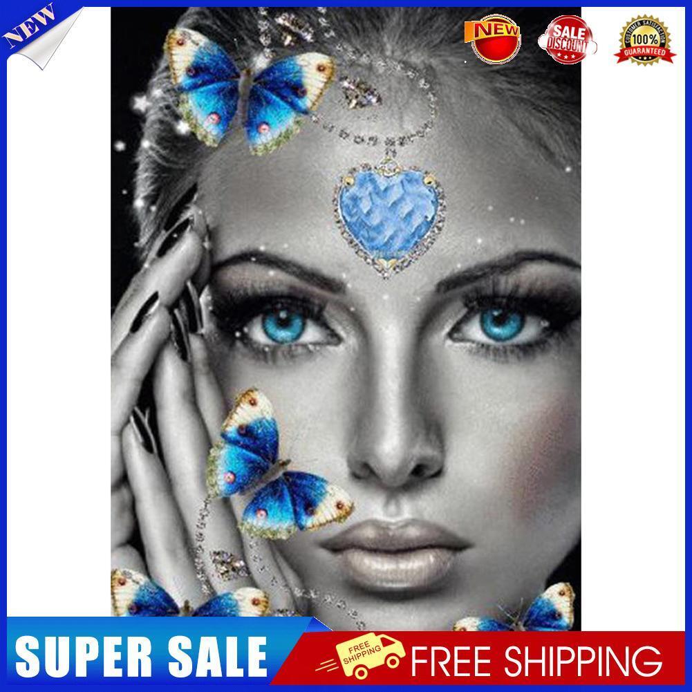 Woman Diamond Painting 5D DIY Full Round Drill Rhinestone Home Decor (B096)