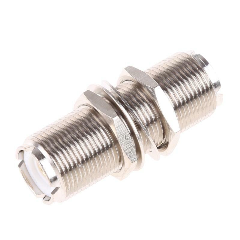 UHF Female-Female Bulkhead Connector RF Coaxial Adapter for CB Ham Radio Antenna