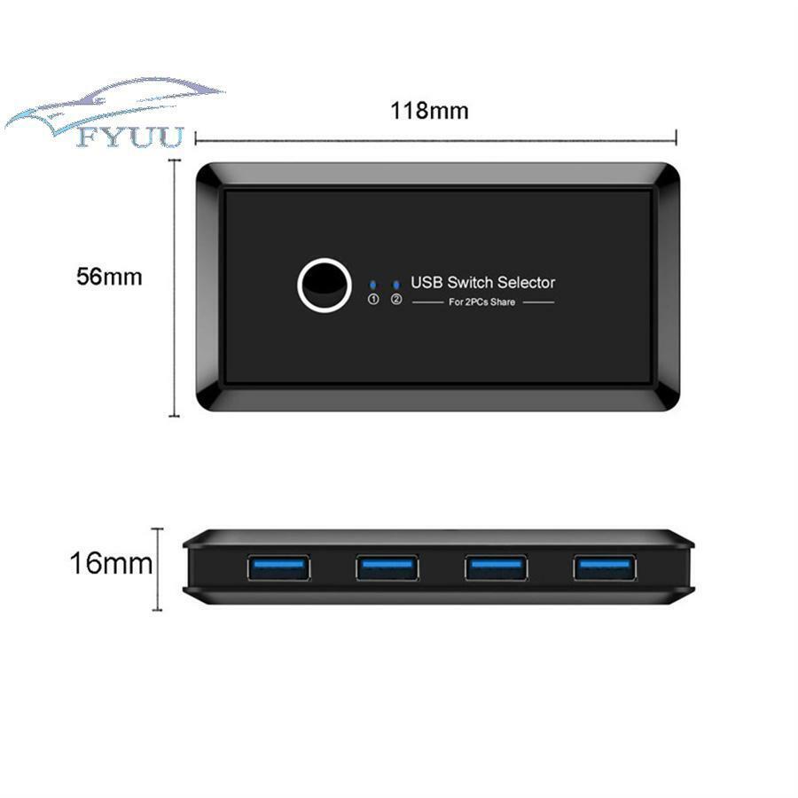 USB Switch For PC Scanner Keyboard Mouse Printer 2 Computers Sharing 4 Devices