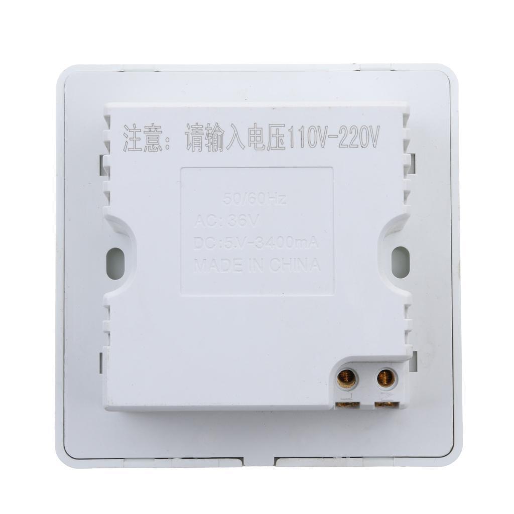 USB Wall Charger Outlet  Plate Panel Switch 3.4A 6 Port