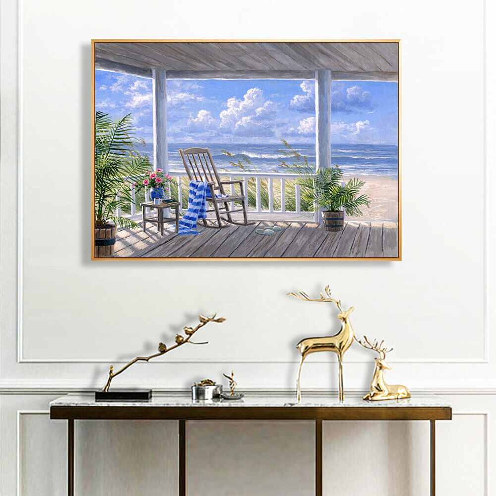Afternoon by Sea Paint By Numbers Kit DIY Frameless Art Picture On Canvas