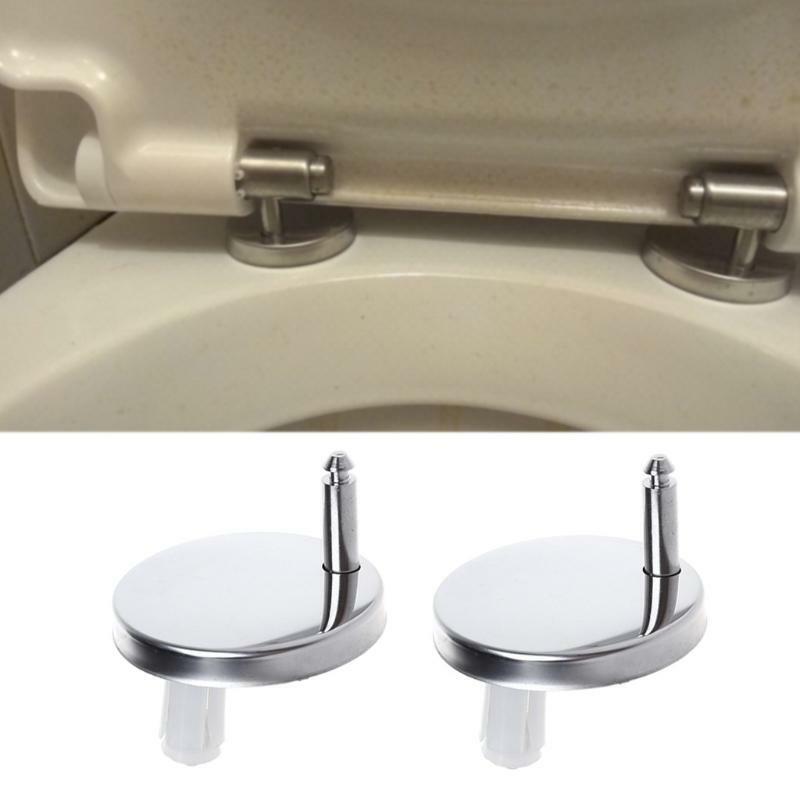 2Pcs/set Top Fix WC Toilet Seat Hinges Fittings Quick Release Cover Hinge Screw