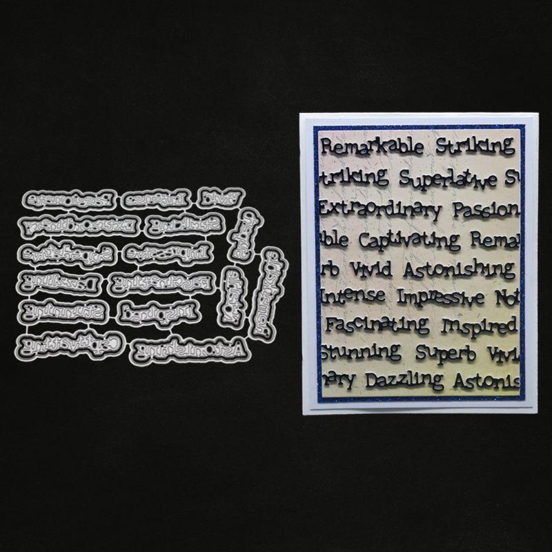 Letter Metal Cutting Dies Stencil DIY Scrapbooking Album Stamp Paper Card Craft