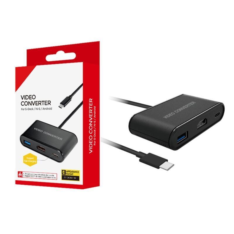 1080P HDMI-Compatible for Switch/Steam Deck TV Video Adapter  Converter Portable