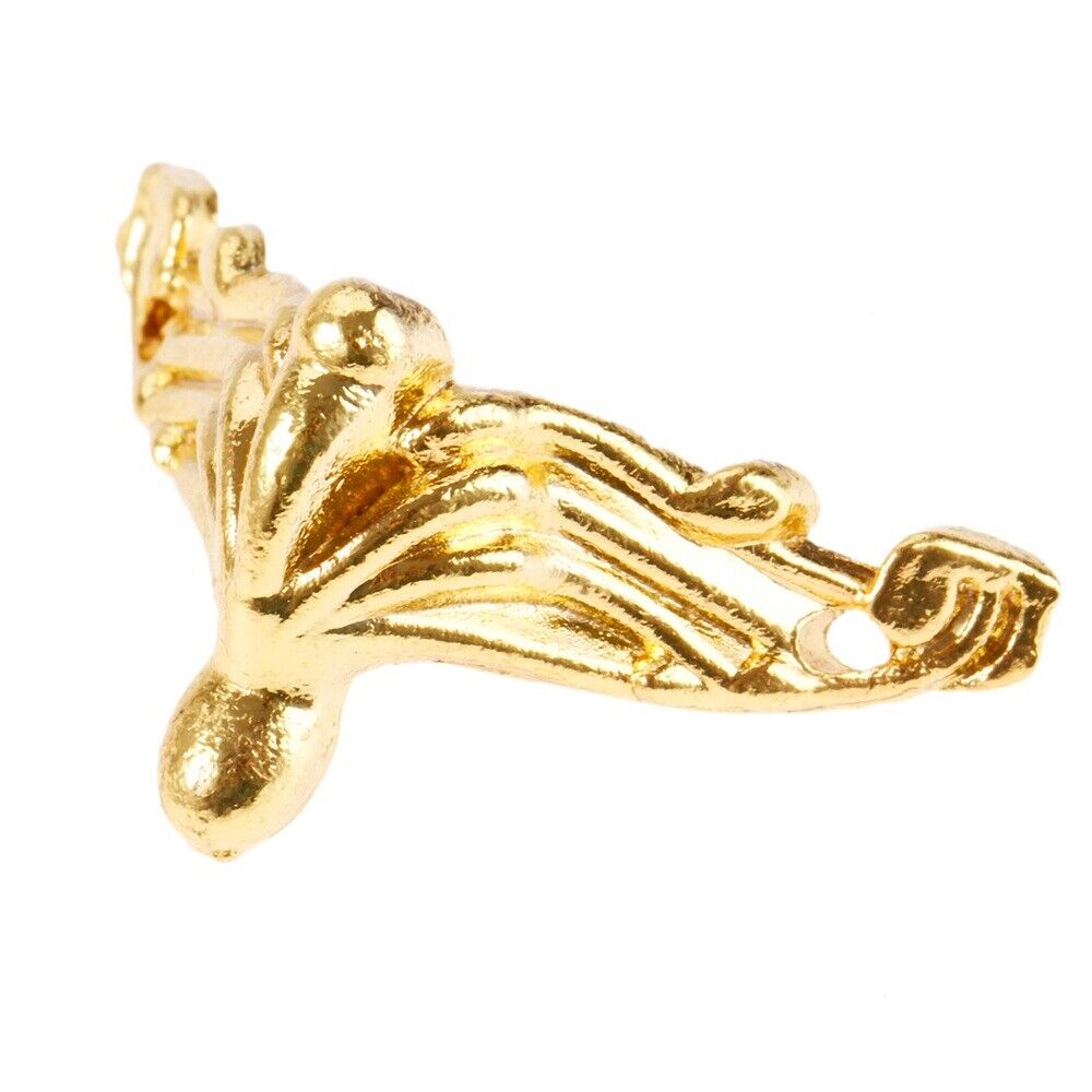 Zinc Alloy Jewelry Chest Wood Box Feet Leg Corner Protector Guard Decorative
