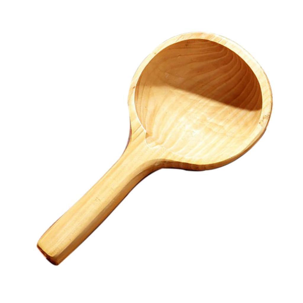 Handmade Wooden Ladle Water   for Bath Spa Sauna Foot Massage Soaking