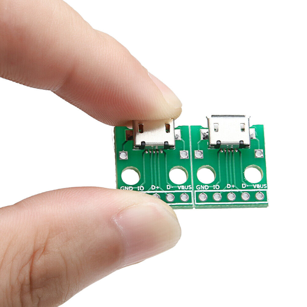 10pcs MICRO USB to DIP Adapter 5pin female connector B type pcb converter