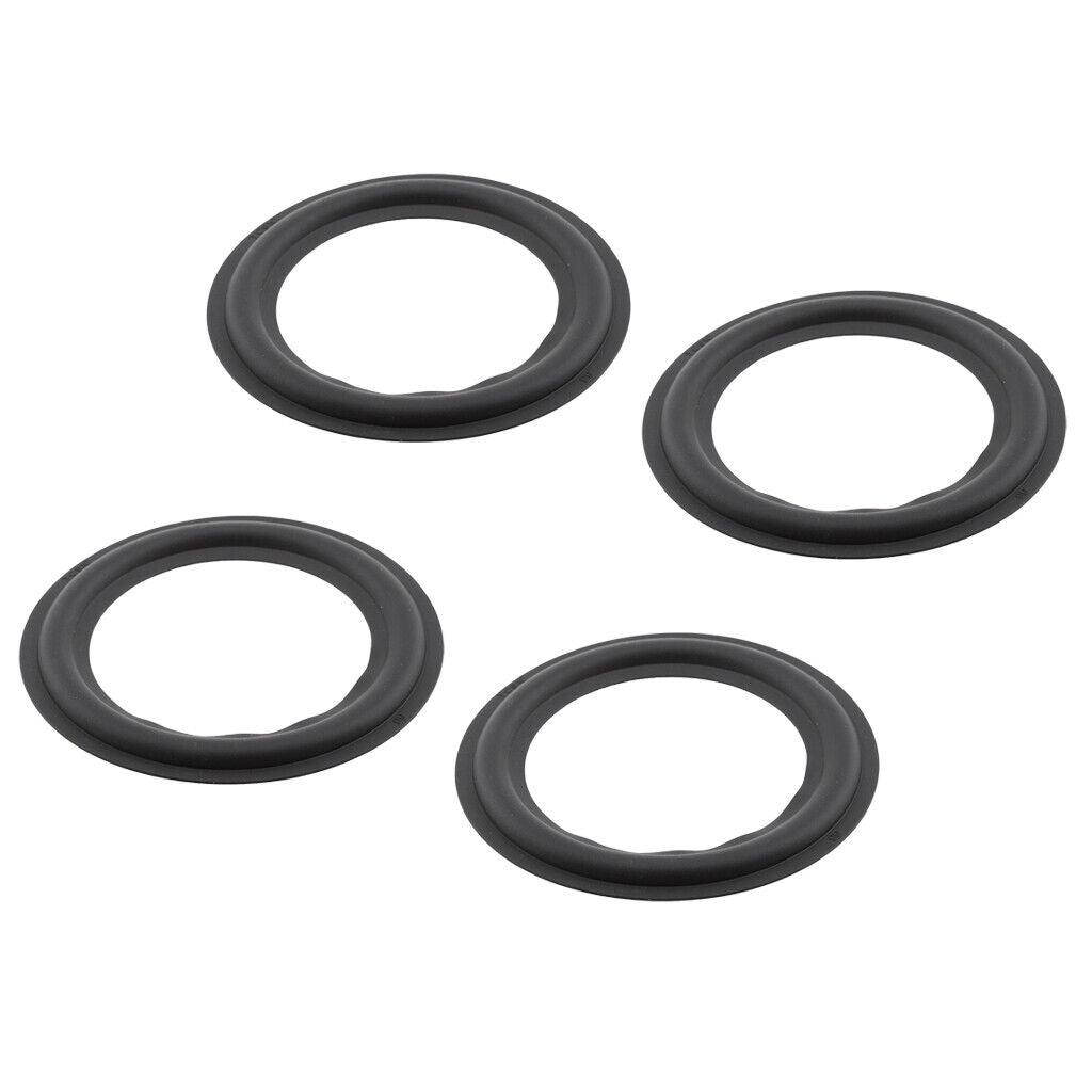 4Pcs Rubber Woofer Speaker Part Foam  Washer Rings Spare Repair 4''