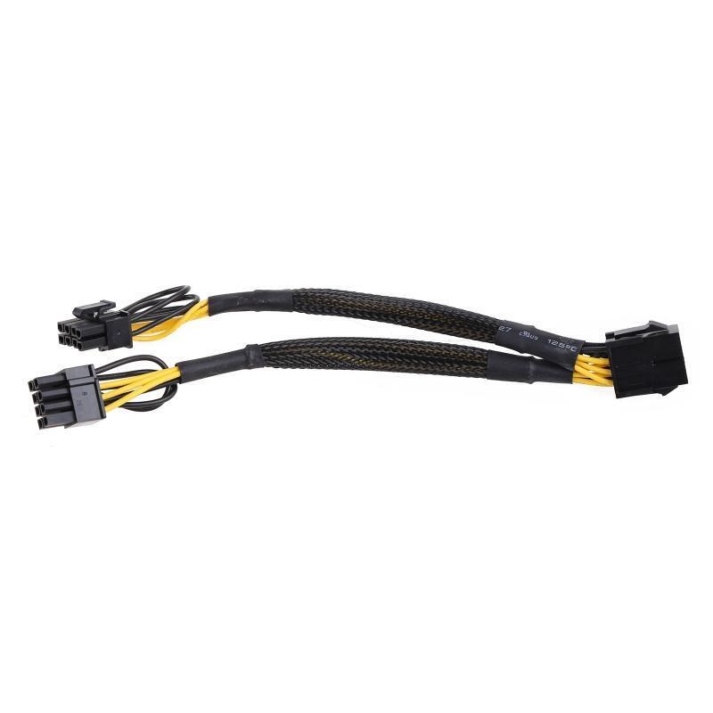 8Pin PCIe Splitter Power Cable PCI-e 8Pin Female to Dual 8 (6+2)Pin Male Adapter
