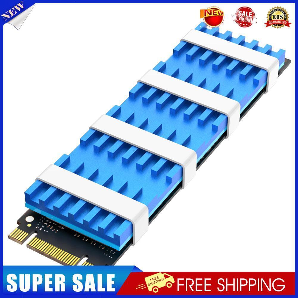 M.2 SSD Heatsink Cooler Thermal Pads for NGFF PCIE NVME Radiator (Blue)