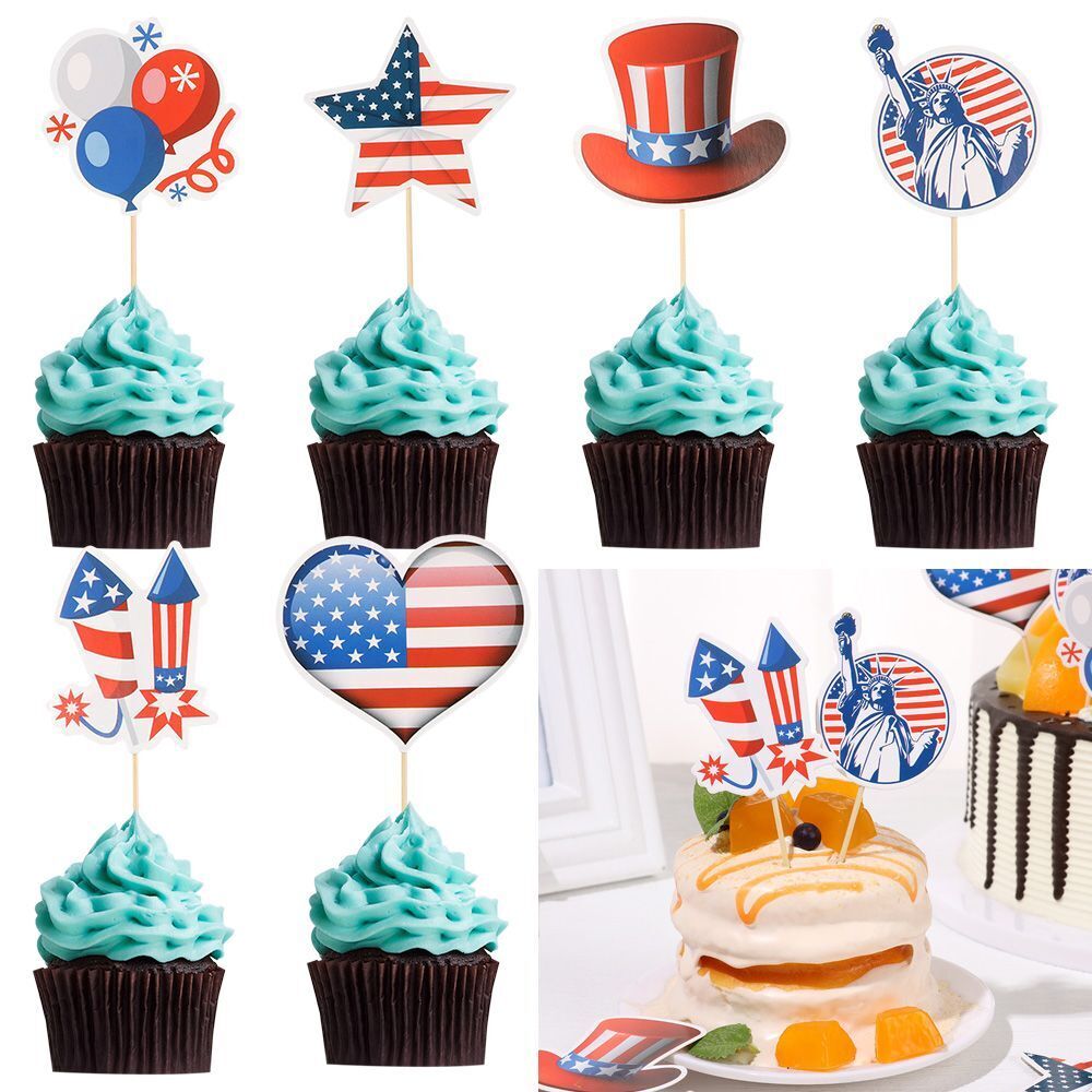 Accessory Stand Flag Independence Day Cake Decoration Cake Topper 4th of July