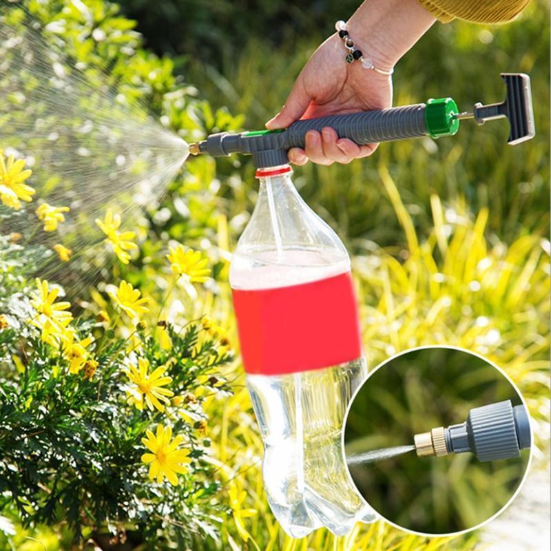 Adjustable Drink Bottle Spray Head High Pressure Air Pump Manual Sprayer Nozzle