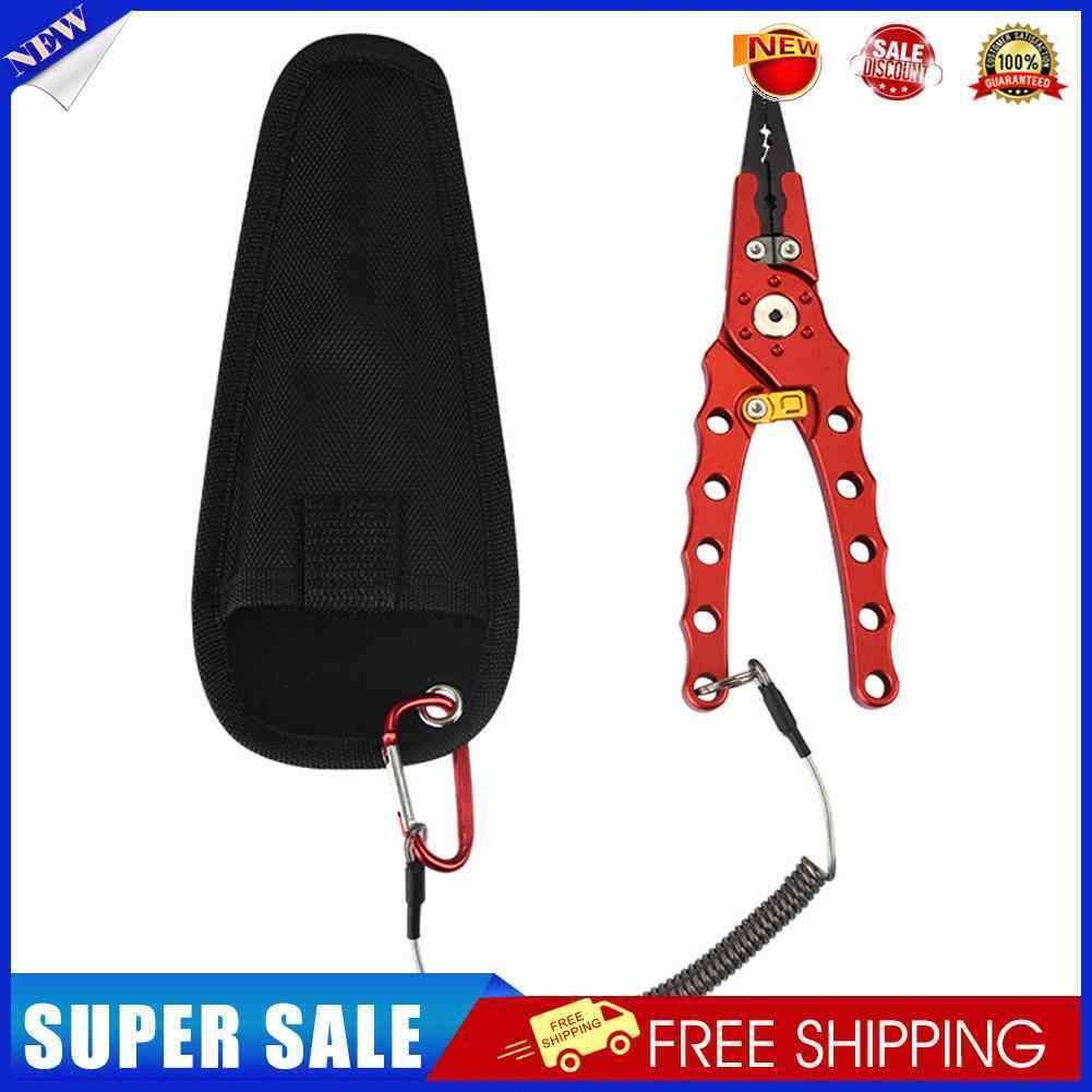 Outdoor Spring Fishing Lures Pliers Fish Hook Remover Line Cutter (Red)