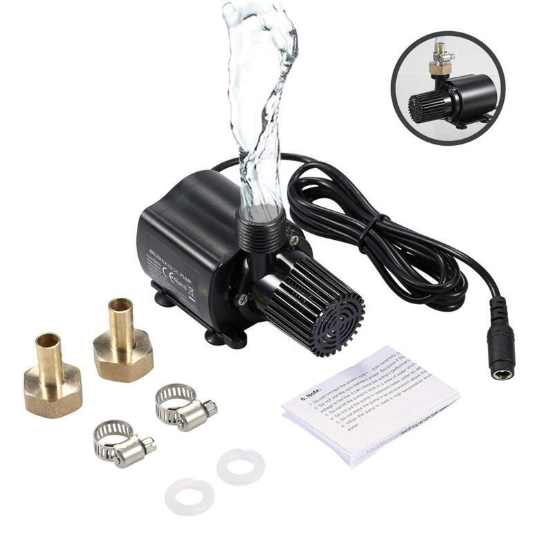 Brushless DC Water Pump Lift 500cm Submersible Fountain Aquarium Circulating