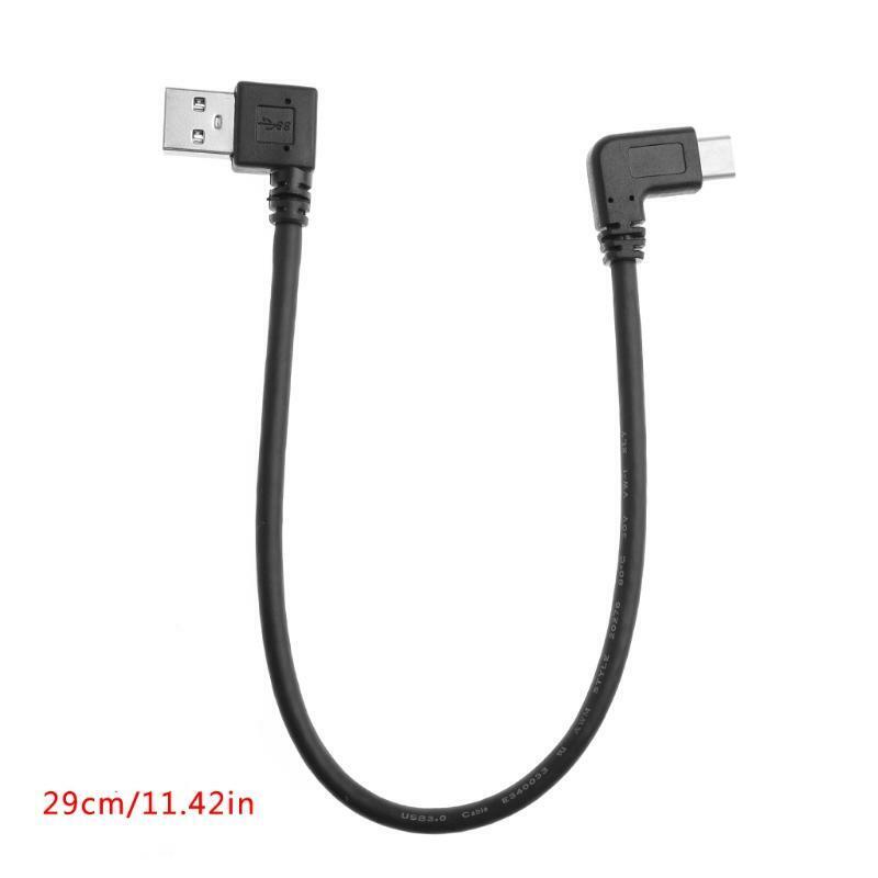 USB3.0 A To USB3.1 Type C 90 Degree Left/Right Angle Male To Male Adapter Cable