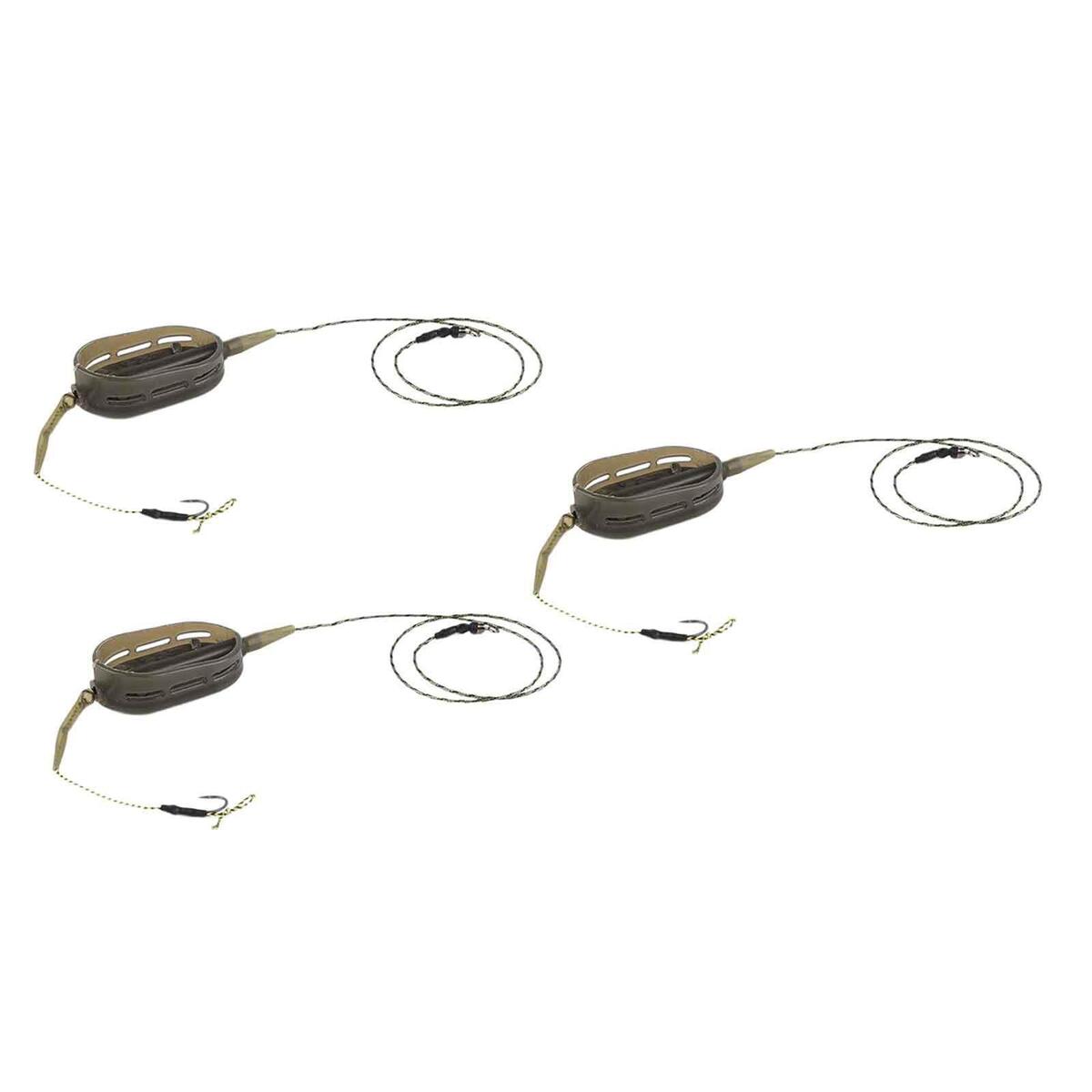 3x Europe Carp Fishing Hair Rig Braided Line Hook Barbed Hook Feeder Tackle