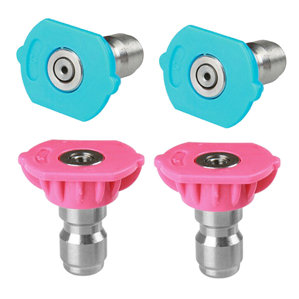 4x 4000PSI  & Rinse Jet Second Story Nozzle  Tool /Pink