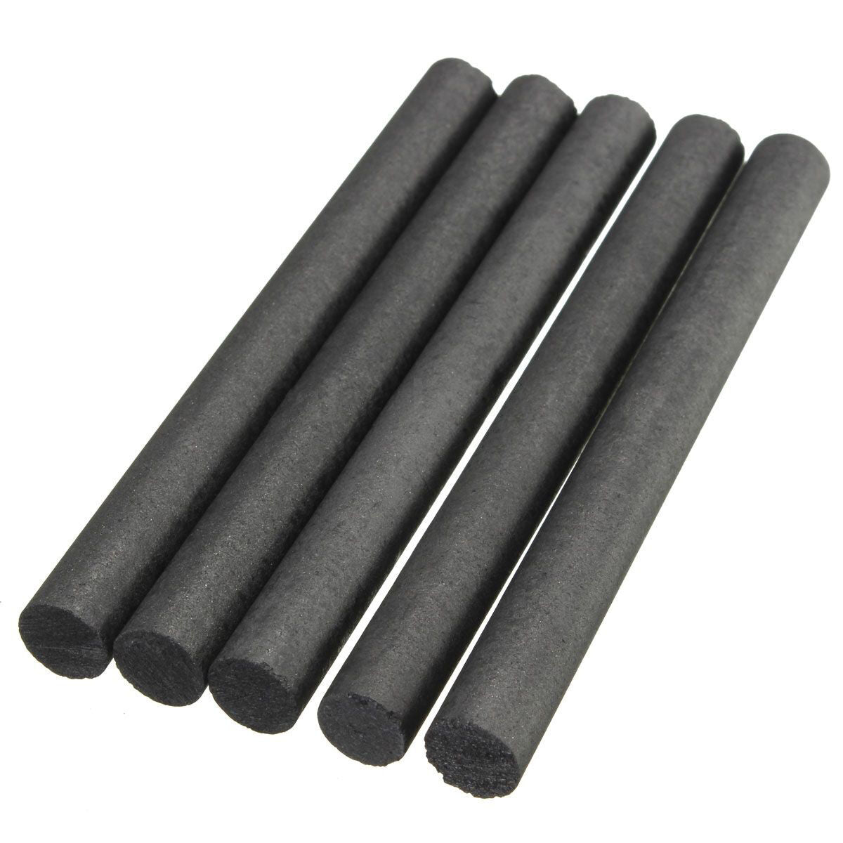 5Pcs 99.99% Length 100mm Diameter 10mm Graphite Electrode Cylinder Rod Black