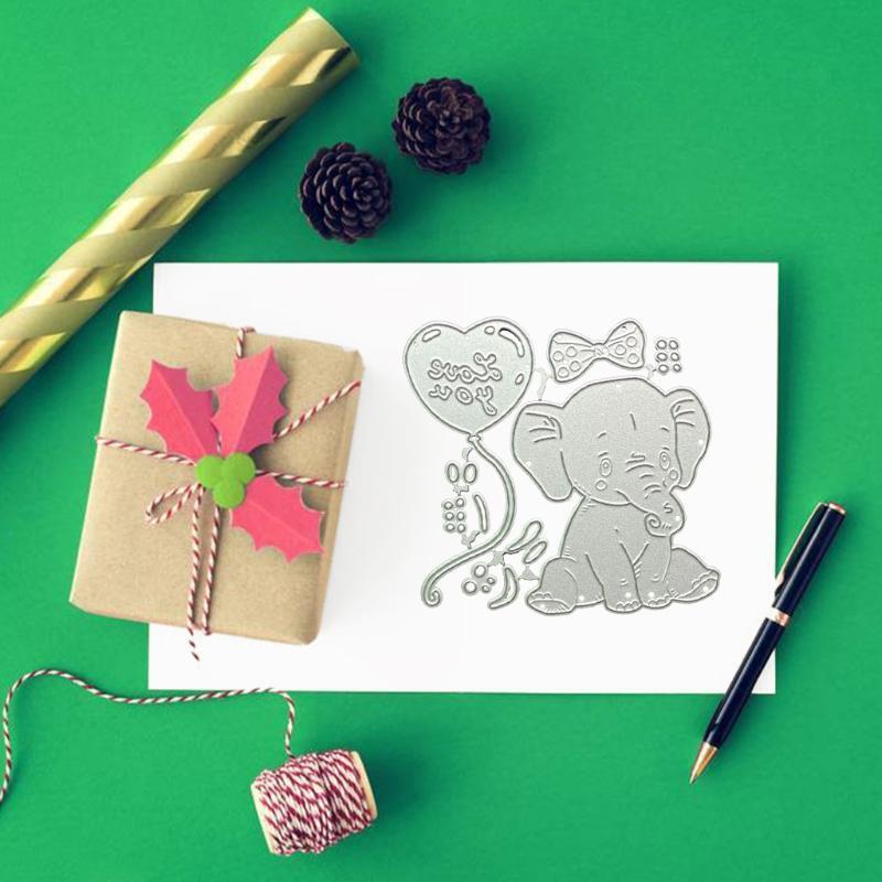 Sitting Elephant Cutting Dies Weeding Party Invitation Cards DIY Decorations