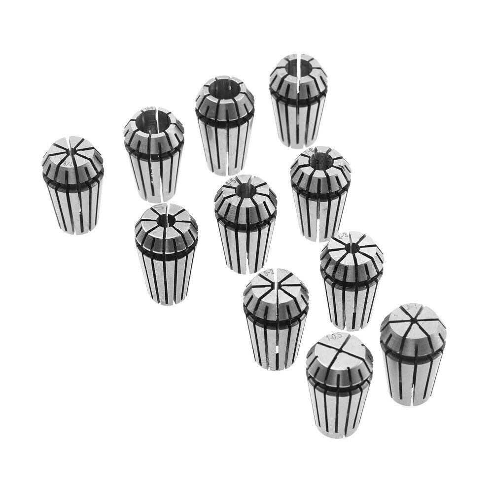 11Pcs 1mm-10mm 1/8" ER16 Precision Collet Chuck Set For CNC Milling Lathe Tool