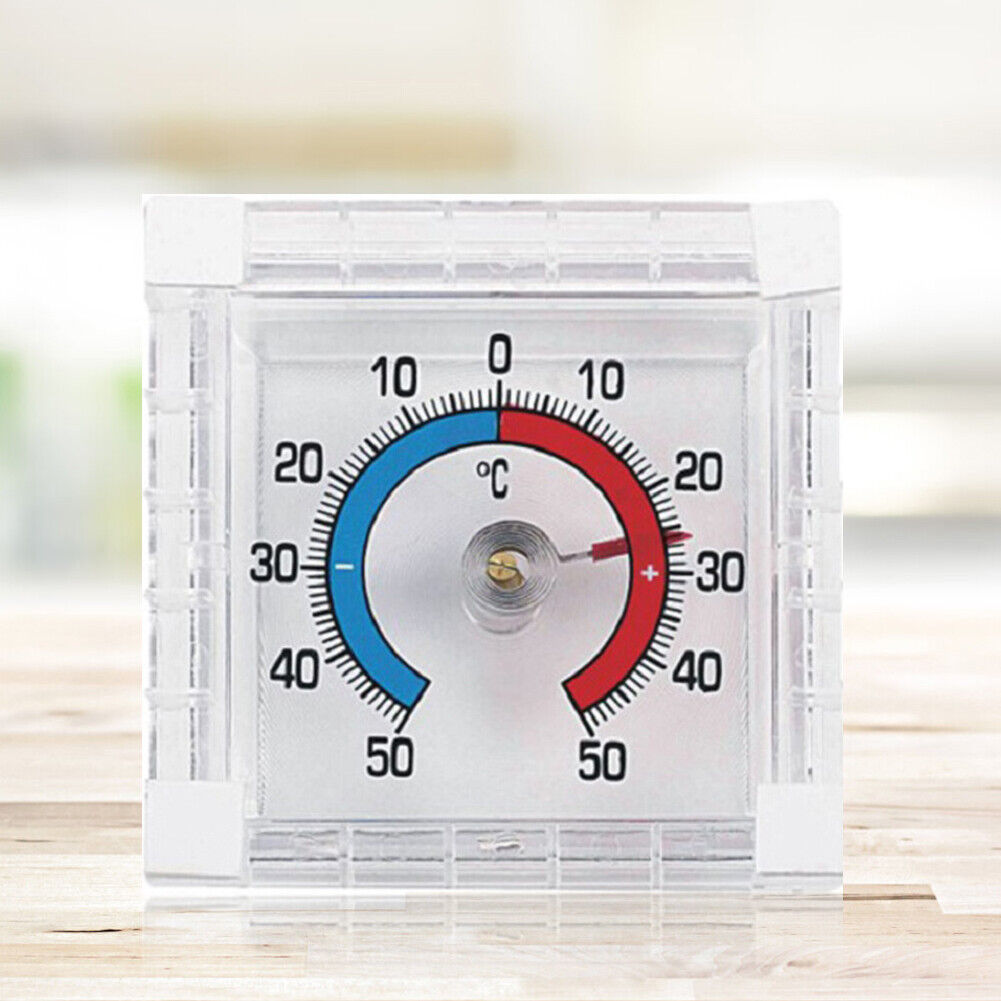 Square Plastic Window Indoor Outdoor Digital Thermometer Temperature Meter
