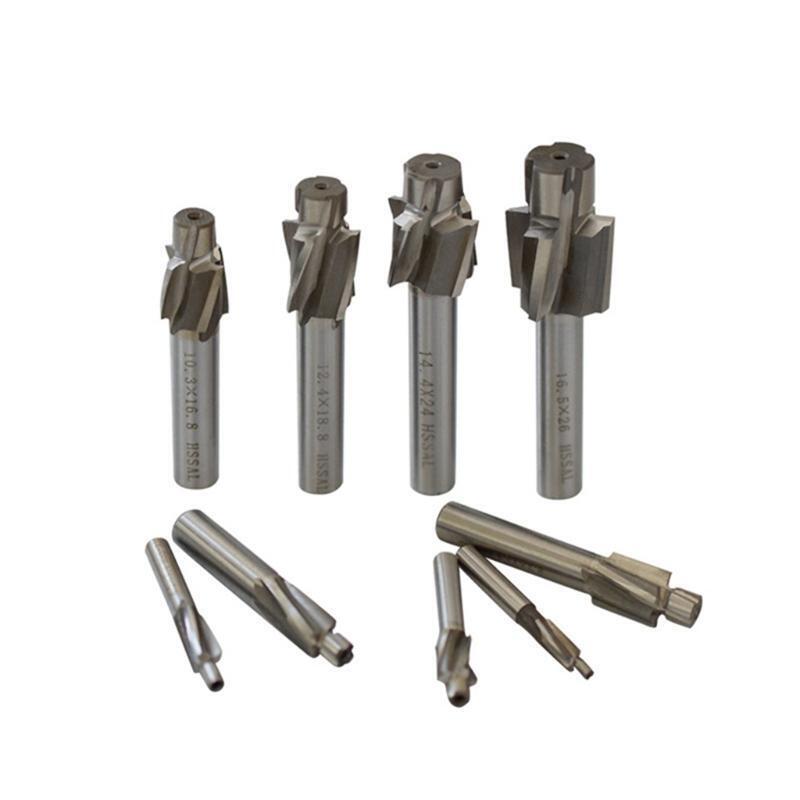 Counterbore End Mill 7 Pcs M3-M12 Straight Shank Cutter Stainless Steel Tools