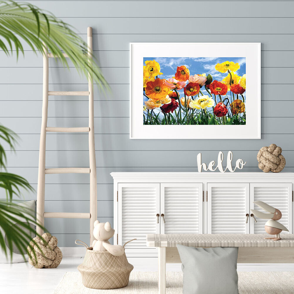 Colorful Flower 5D DIY Full Round Drill Diamond Painting Rhinestone Picture