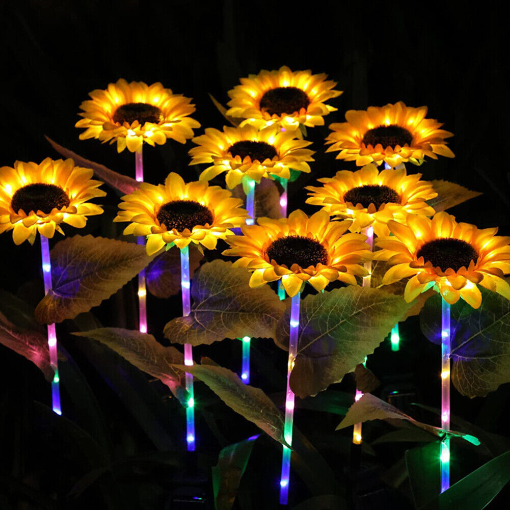 Sunflower LED Solar Light Outdoor Garden Courtyard Pathway Lawn Stakes Lamp