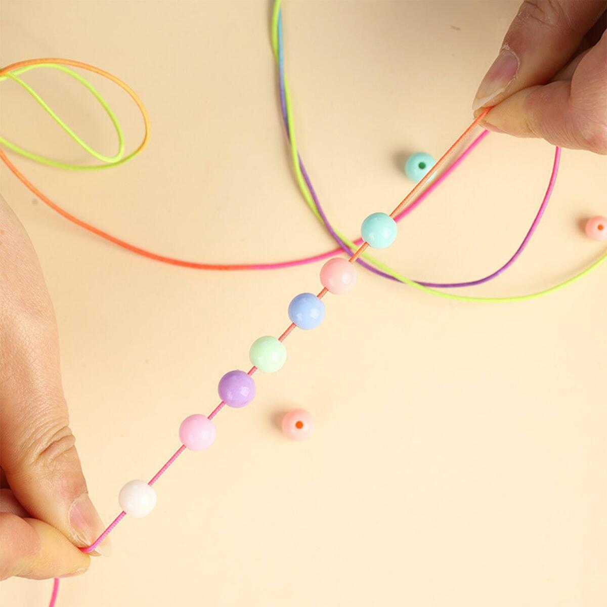 Stretchy 1.5mm Coloured Elastic Thread Cord Jewelry Making DIY Bracelet