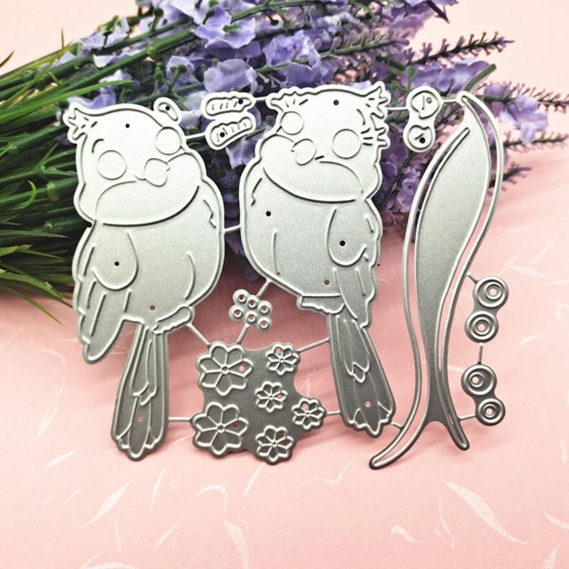 Birds Flowers Metal Cutting Dies Stencil Scrapbooking DIY Album Stamp Paper Card