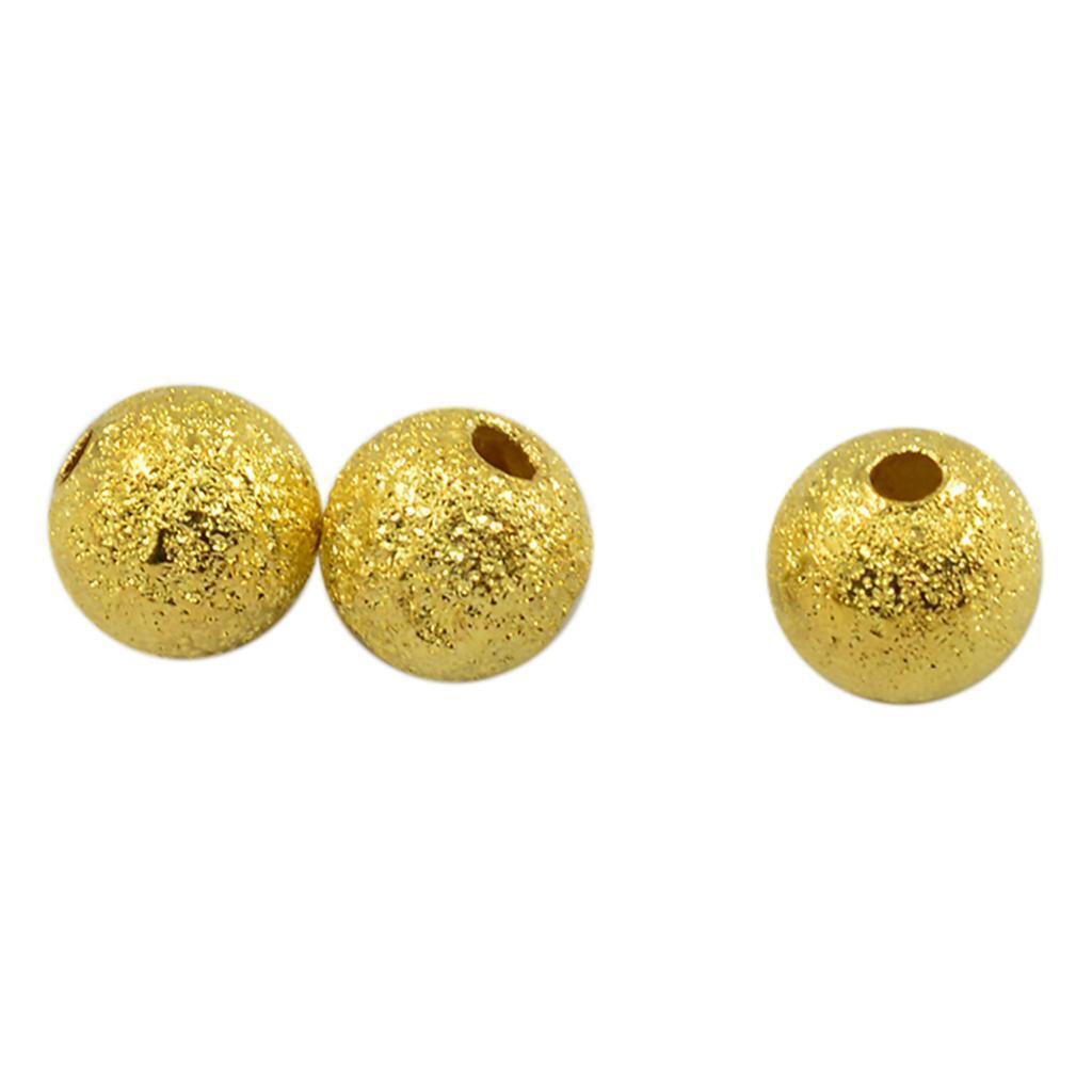 50 Pieces Brass Seamless Round Spacer Beads for Jewelry Making DIY Craft