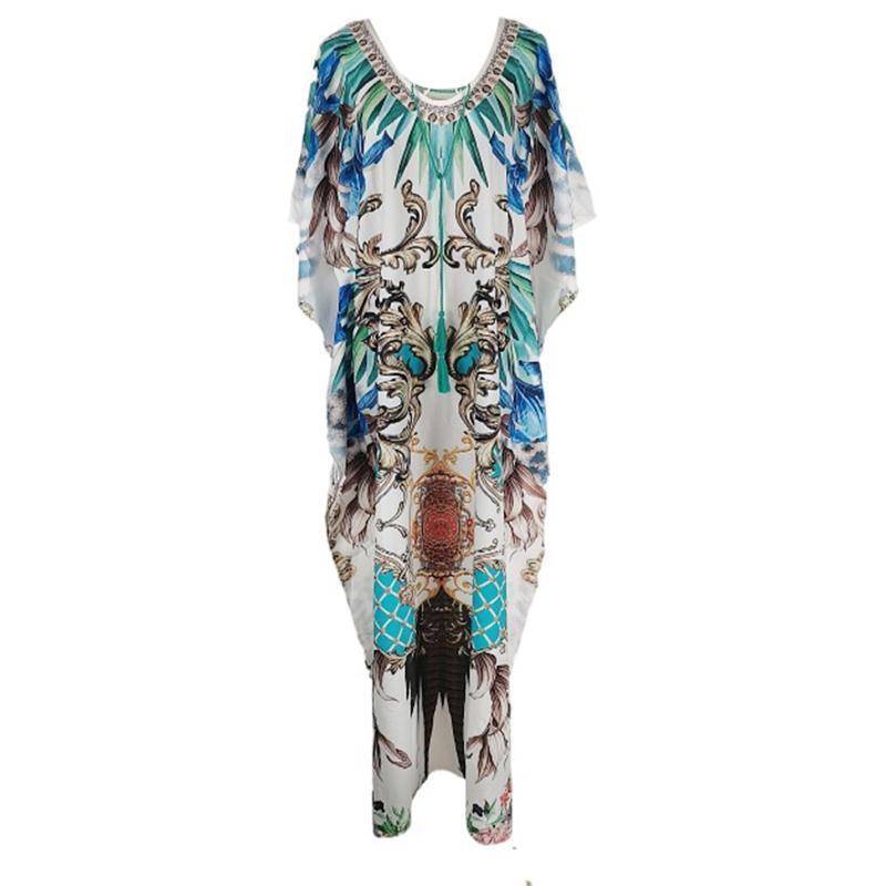 Novelty Pattern Women Sun-proof Dress for Summer Beach Bikini Anti-UV Cover